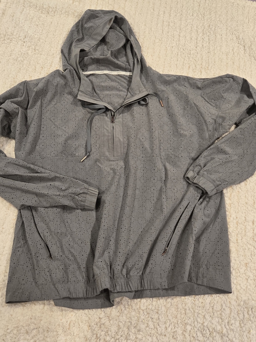 Calia Gray Lightweight Quarter-Zip Pullover Hoodie